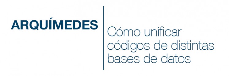 Arquimedes Cómo unificar códigos de distintas bases de datos